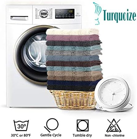Turquoize Chenille Bathroom Rugs Set Non-Slip Bath Mats for Bathroom Super Absorbent Shaggy Shower Mat for Tub Kitchen Plush Bath Rug Plus U Toilet Mat (Standard: 20" x 32" and 20" x 20" U), Chocolate