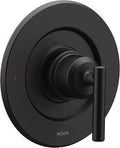 Moen Gibson Matte Black Pressure Balancing Modern Shower Lever Handle, Posi-Temp Valve Required, T2901BL