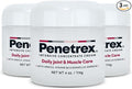 Penetrex Joint & Muscle Therapy - Soothing Comfort for Back, Neck, Hands, Feet - Premium Whole Body Rub with Arnica, Vitamin B6 MSM & Boswellia - 4oz Cream (3 Pack)