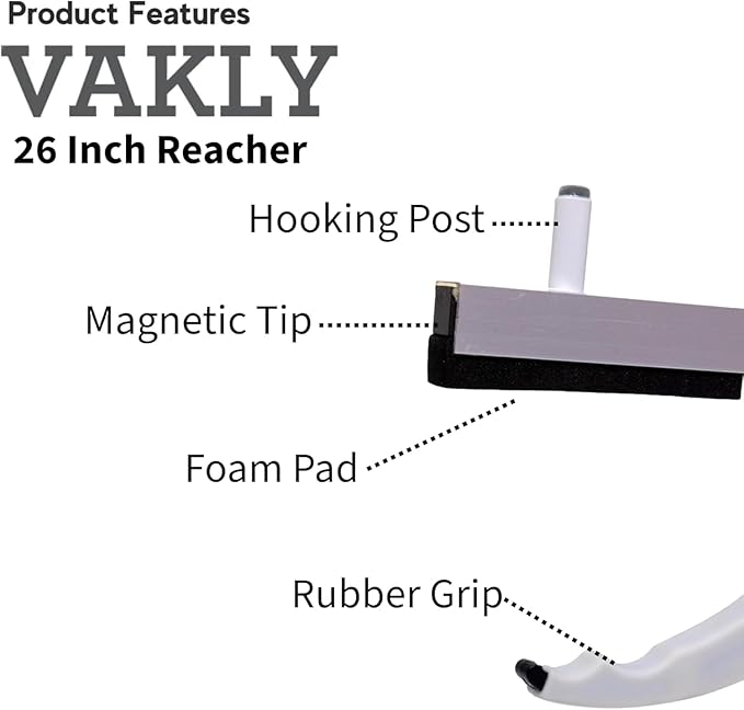 Extra Long Easy Grip Reacher Grabber Tool for Reaching 32 inch Light Weight Picker Upper Stick with Pull Trigger Handgrip, Hook and Magnetic Tip for Post Surgery, Seniors, Cleaning Trash (2)