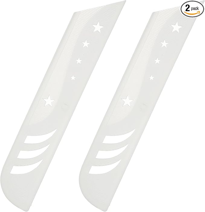 uxcell 2Pcs Safety Knife Covers Sleeves, Universal PP Knife Sheaths Edge Guards Blade Protector Covers for 9.6" Bread Knives Portable for Kitchen Camping Picnics Accessories, White