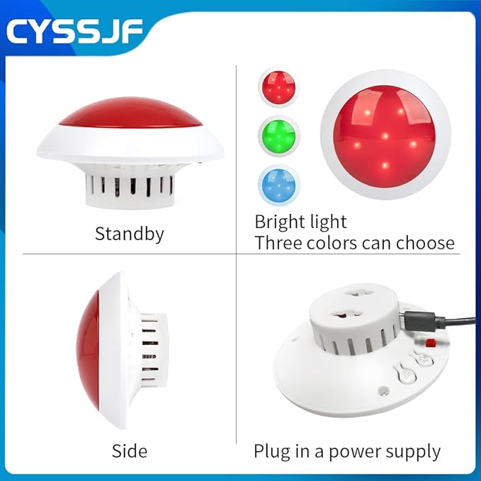 Wireless Call Strobe Light System for Elderly Wrist SOS to Caregiver Pager Life Alert Systems for Seniors Patients at Home Hospitals Nurse with 1 Call Light Waterproof Watch and Lanyard Panic Button