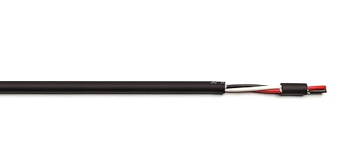 24AWG 3 Conductor Wire Cable (UL2464) - High Flexible Tinned Copper Unshielded Alarm Security Burglar LED Power - Low Voltage Installations (Matte Black 100FT)