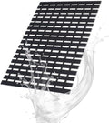Bath Mat Non Slip Shower Mat Bathtub with Drain Holes and Heavy Duty Rubber No Suction Cups Sturdy Shower Stall Tub Mat for Bathroom, Shower Floor, Pool, SPA, (Black, 4FT X 20FT)