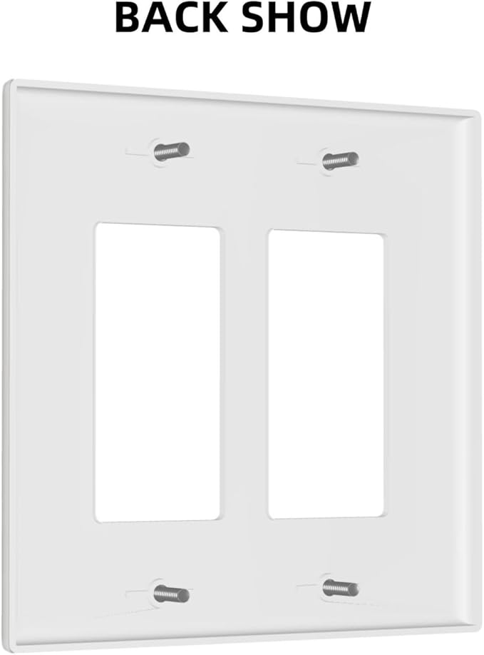 Outlet Covers Window View Green Rustic Nature Wilderness 2 Gang Wall Plate Double Rocker Light Switch Cover Decorative GFCI Receptacle Cover Electrical Switchplate for Bathroom Bedroom Decor