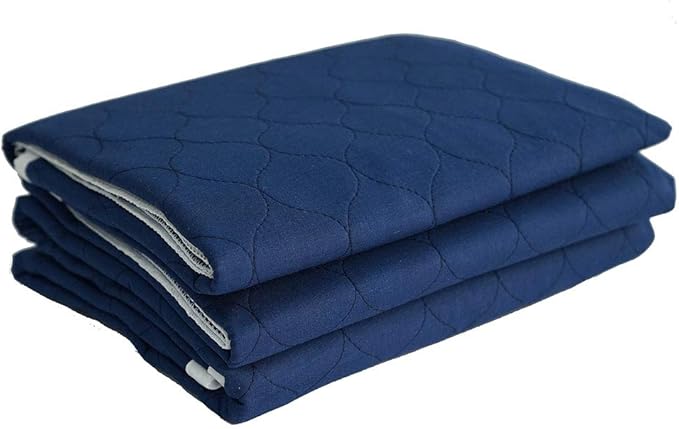 2 Pack Careboree Pee Bed Pads Bed Wetting Protection Cotton Top-Layer Waterproof Underpads 34"X36" Twin Size with 21" Wings for Incontinence Adults，The Elderly Kids Pets