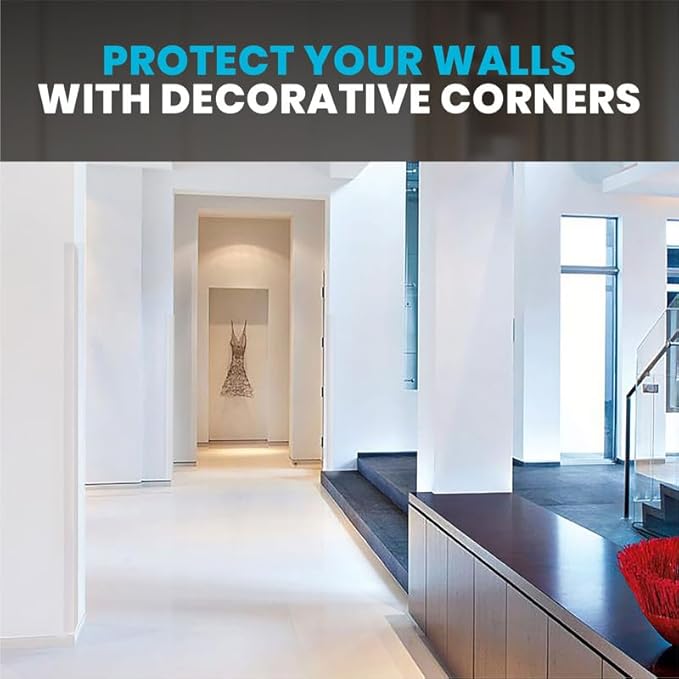 Proflex Wall Corner Protector - Clear 2 inch x 36 inch - Pack of 6 - Self Adhesive Corner Guards for Walls Edge Protection – Easy to Apply – No Tools Needed