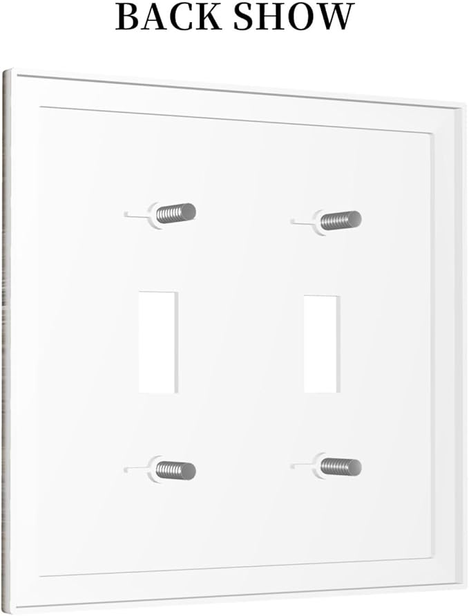 Decorative Switch Plates Old Vintage Copper Rustic Rusty Modern Tan Brown 2 Gang Double Toggle Outlet Light Switch Cover Wall Plate Electrical Faceplate for Farmhouse Cabin Decor