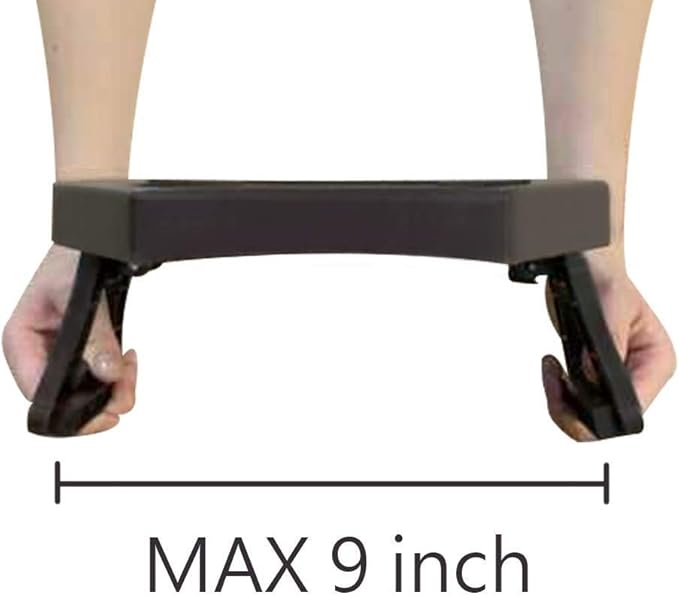 NHD Pekokavo Sofa Armrest Clip Table – No-Slip Couch Tray for Drinks, Snacks, Remote – Adjustable Armchair Table for Living Room, Bedroom, Dorm – Fits Most Armrests (Cherry)