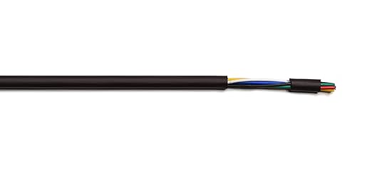 20AWG 6 Conductor Wire Cable (UL2464) - High Flexible Tinned Copper Unshielded Alarm Security Burglar LED Power - for Low Voltage Installations (Matte Black 100FT)