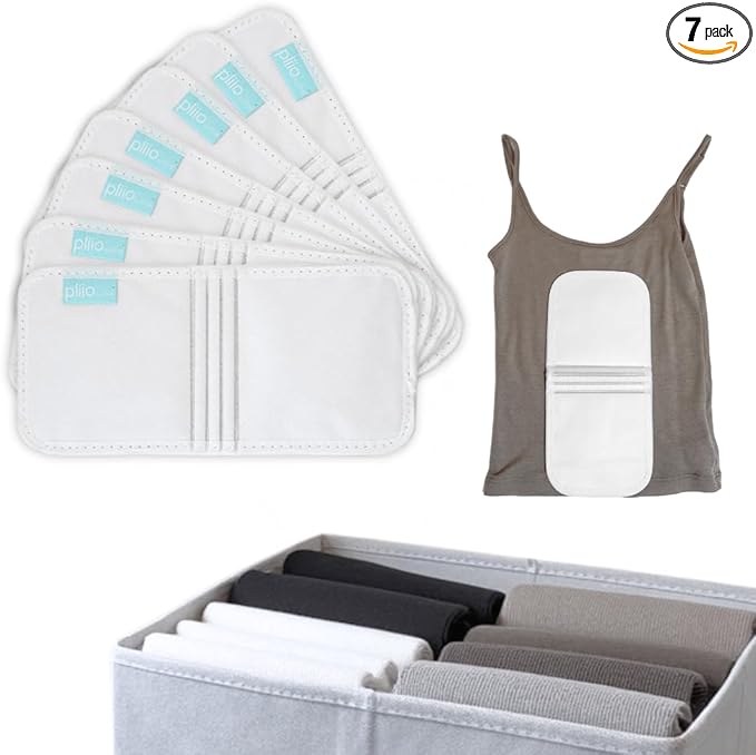 7 Pcs PLIIO Small Filers, Foldable Clothes Organizer, Space-Saving Closet and Suitcase solution, Wrinkle-Free Storage Solution for Home and Travel, Wardrobe Organizer and Clothes Folder