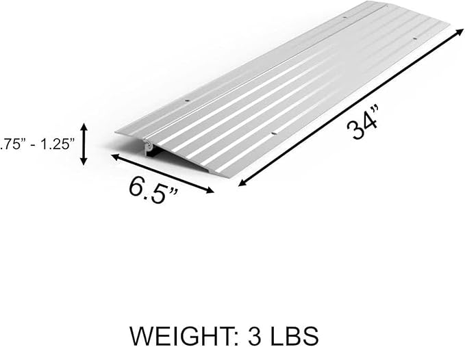 EZ-ACCESS Transitions 1” Portable Self Supporting Aluminum Modular Entry Ramp