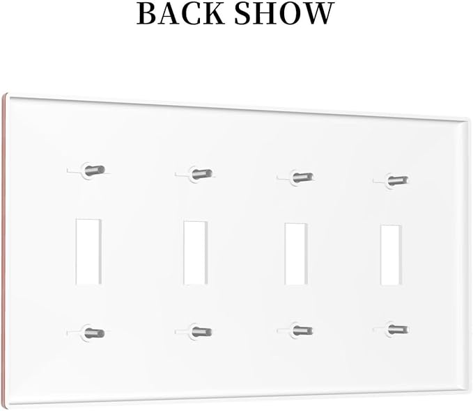 Light Switch Covers Violin Abstract Jazz Colorful Painting Quad Toggle Electrical Faceplate 4 Gang Wall Plate Decorative Switch Plates for living Room Office Decor