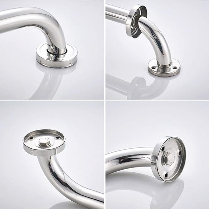 12 Inch Anti Slip Shower Grab Bar 2 Pack, Munzong Stainless Steel Bathroom Grab Bar, Satin Brushed Nickel Bathroom Balance Bar,Safety Hand Rail Support Elderly Senior Assist Handle