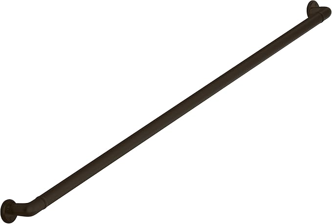 Meranti Aluminum Handrail for Stairs - ADA Compliant Wall Returns - Handrails for Indoor Stairs - Metal Handrail, Powder Coated for Outdoor Environment, DIY Handrail Kit (WHR, Bronze Textured, 3' L)