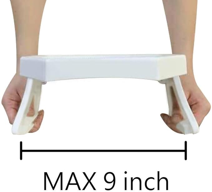 NHD Sofa Armrest Clip Table – No-Slip Couch Tray for Drinks, Snacks, Remote – Adjustable Armchair Table for Living Room, Bedroom, Dorm – Fits Most Armrests (White)