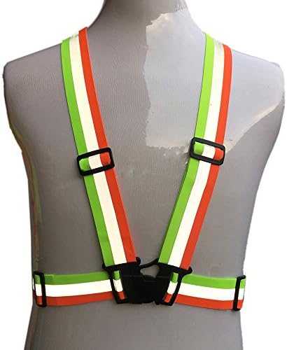 zojo Reflective Vest | Lightweight, Adjustable & Elastic | Safety & High Visibility for Running, Jogging, Walking,Cycling | Fits Outdoor Clothing (Pack of 10, Mixture Neon Orange & Yellow)