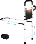 Bed Rails for Elderly Adults Safety with Motion Sensor LED Light - Adjustable Bed Assist Rails for Full Size, Portable Bed Cane for Seniors with Storage Pocket, Hold Up to 330 Lbs