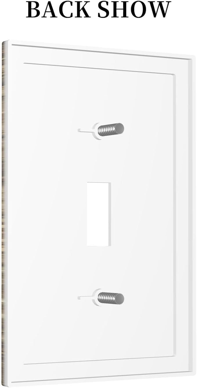 Decorative Light Switch Cover Vintage Cabin Wildlife Animal Bear Eagle Forest 1 Gang Single Toggle Device Electrical Faceplate Switchplates Decorator Outlet Wall Plate for Farmhouse Bedroom