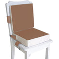 Booster Seat for Dining Table, PU Anti-Scratch Easy Cleaning Kids Toddler Booster Seat for Table, Portable Travel Increasing Cushion for Chair - Brown