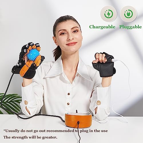Rechargeable Electric Finger Exercise Device for Stroke Recovery, Hemiplegia & Dystonia Therapy, Hand Function Rehabilitation Equipment for Finger Training