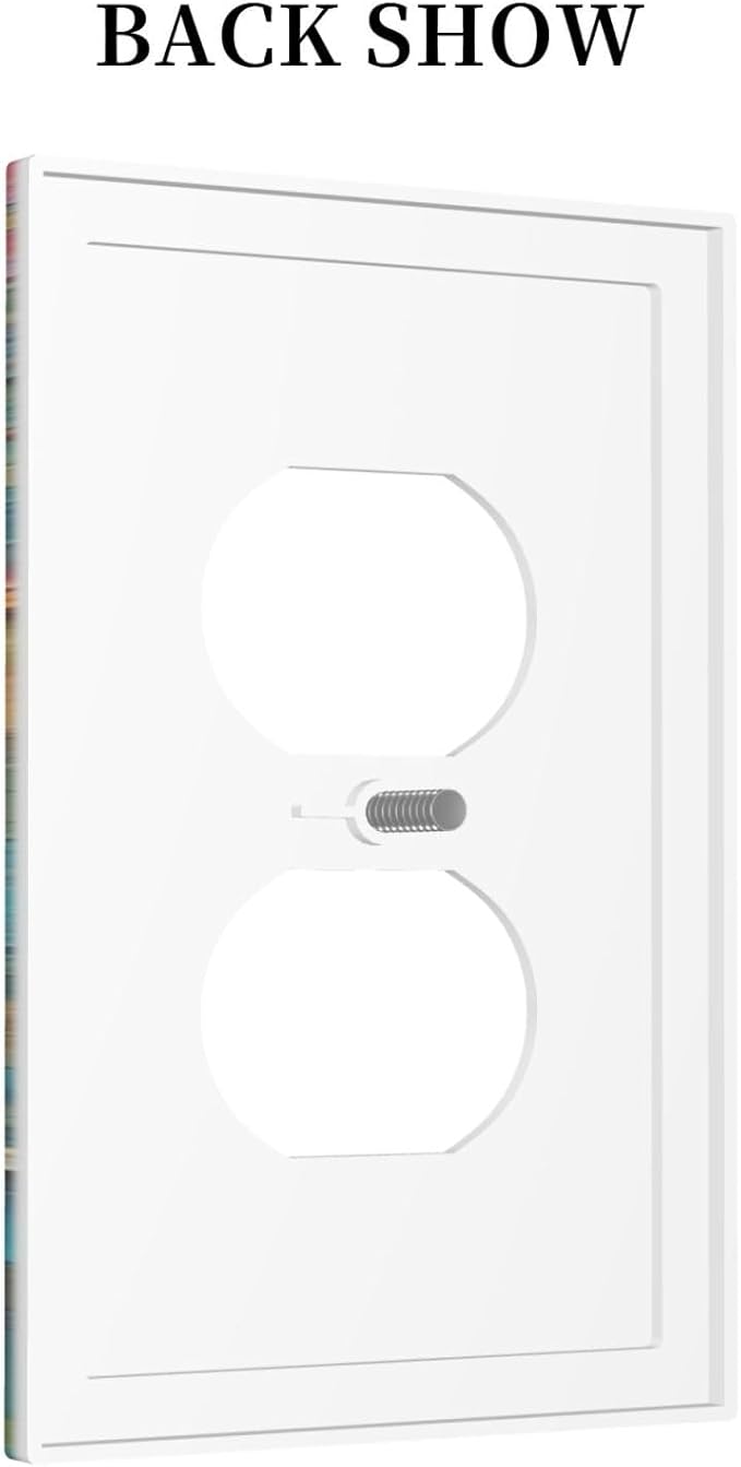 Outlet Covers Colorful Butterfly Animal Insects Wall Art Abstract 1 Gang Duplex Wall Plate Decorative Switch Plates Electrical Receptacle Faceplate Light Switch Cover for Bedroom Home Decor