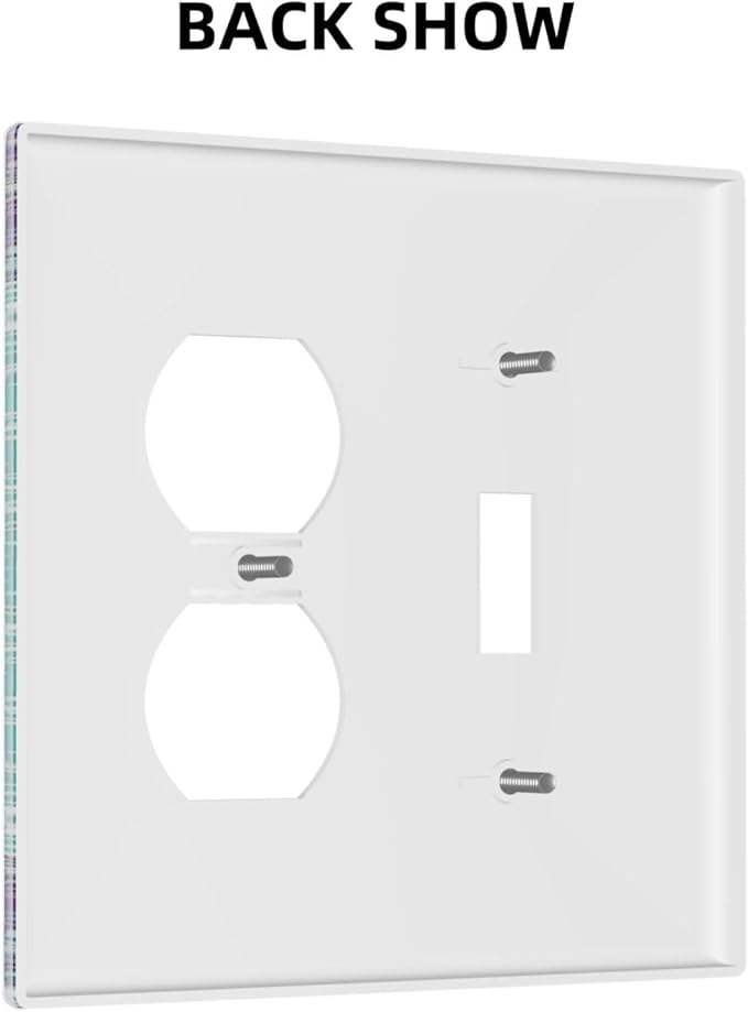 Decorative Light Switch Cover Plate Ombre Modern Mandala Floral Geometric 2 Gang Outlet Covers 1 Toggle 1 Duplex Wall Plate Decorate Electrical Switch Plate Covers for Bedroom Bathroom Decor