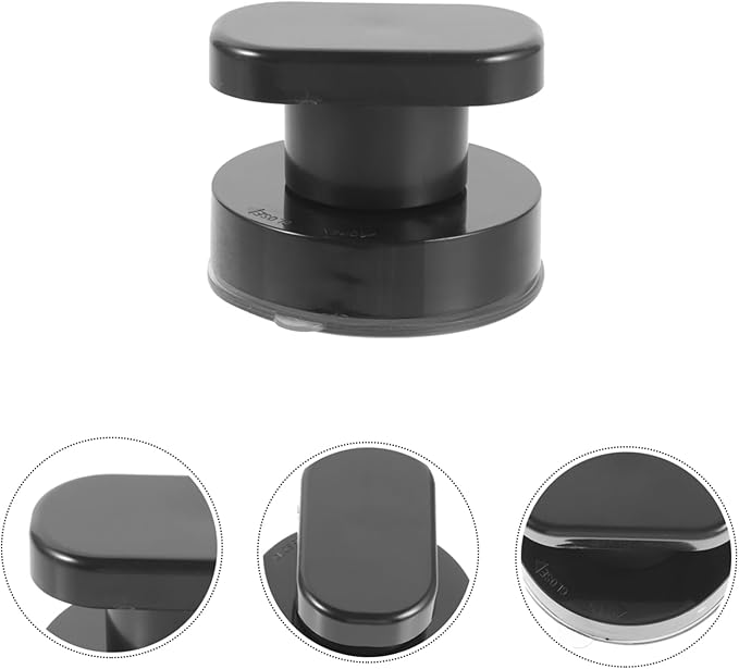 5pcs Cupboard Knob Suction Cup Self-Stick Adhesive Door Handles Black for Wardrobe Sliding Window