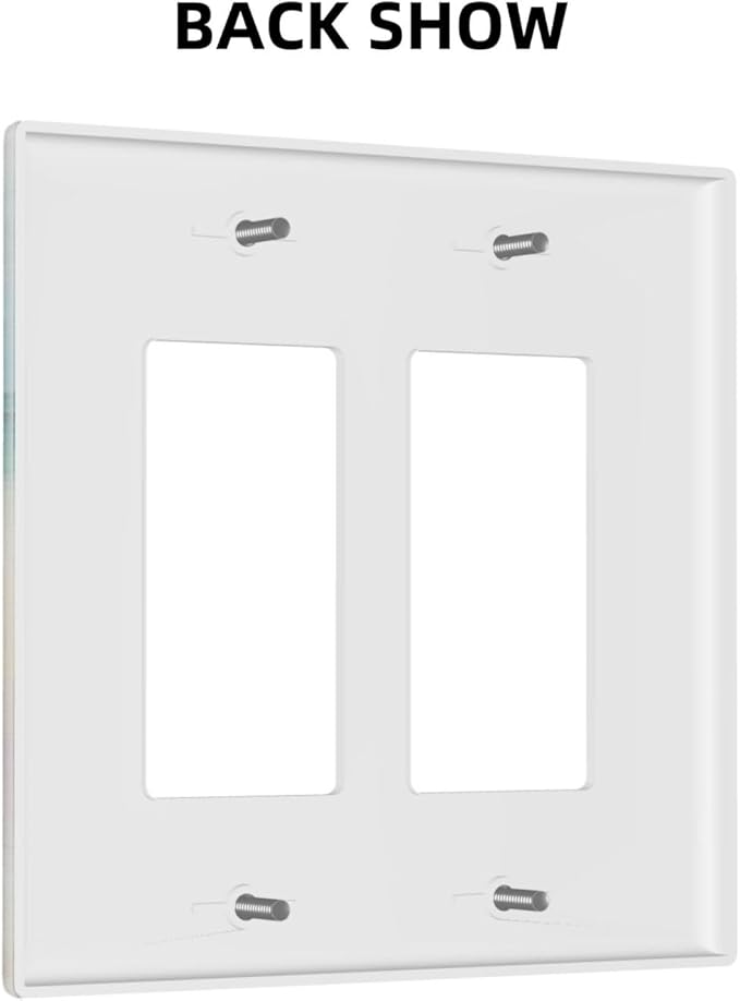 Outlet Covers Beach Chair Seascape Blue Ocean 2 Gang Wall Plate Double Rocker Light Switch Cover Modern Coastal Decorative GFCI Receptacle Cover Electrical Switchplate for Bathroom Bedroom