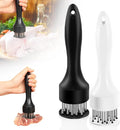 Stainless Steel Meat Tenderizer, 2025 Upgraded Stainless Steel Meat Tenderizer Needle 21 Pin Steak, Ultra Sharp Needle Blades Chicken BBQ Kitchen Cooking Tool, With Pounding Steak Mallet Tool (2-Mix)
