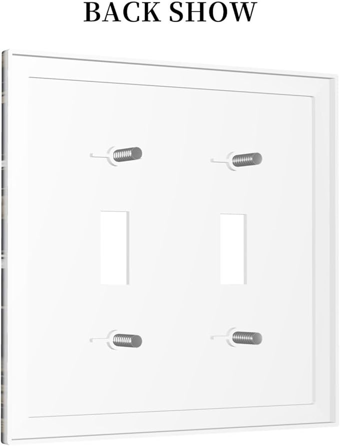 Decorative Switch Plates Vintage Floral Wildflowers Plant 2 Gang Double Toggle Outlet Light Switch Cover Wall Plate Electrical Faceplate for Bathroom Home Decor