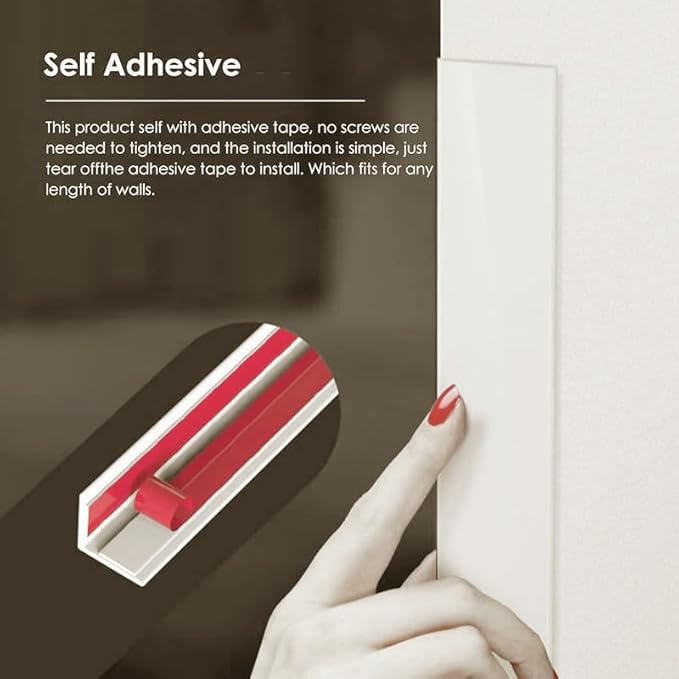 Proflex Wall Corner Protector -White Textured 2 inch x 48 inch - Pack of 6 - Self Adhesive Corner Guards for Walls Edge Protection – Easy to Apply – No Tools Needed