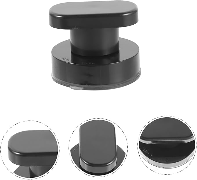 Uonlytech 5pcs Black Self-Stick Cabinet Handles Adhesive Knobs for Kitchen Sliding Door Window Handle