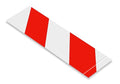 Mighty Line Hazard Floor Marking Tape for Safety, Caution, Trip Warning, Flooring, Heavy-Duty, Peel and Stick, Adhesive, Industrial Quality, Red and White, 2" by 10" Segments, Pre-Cut Strips 100-Pack