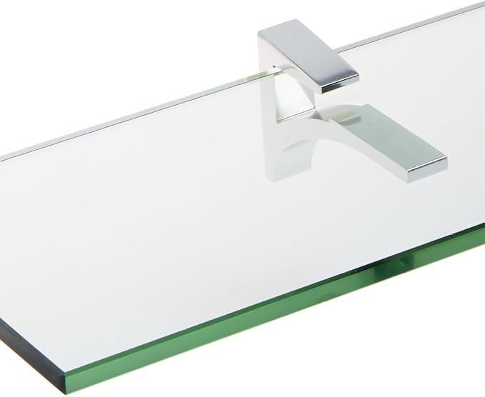 Spancraft Glass C-6x18-Chrome Cardinal Glass Shelf, Chrome, 6" x 18"