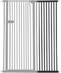Lumizone Extra Tall Cat Gate Extension Kit 55.12" High Pressure Mounted 2025 New 16.73" Extra Wide 1.37" Gap No Drilling Tall Pet Gate for Dogs (Black, 55.12" H x 16.73" W, Extension)