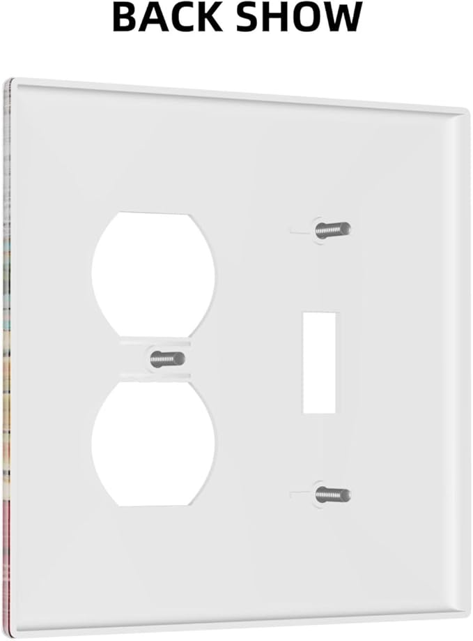 Boho Floral Colorful Floral Multi Color Flower Wallplates 1 Toggle 1 Duplex Switch Plate Electrical GFCI Faceplate Decorative Light Switch Covers for Bedroom Living Room Home Decor