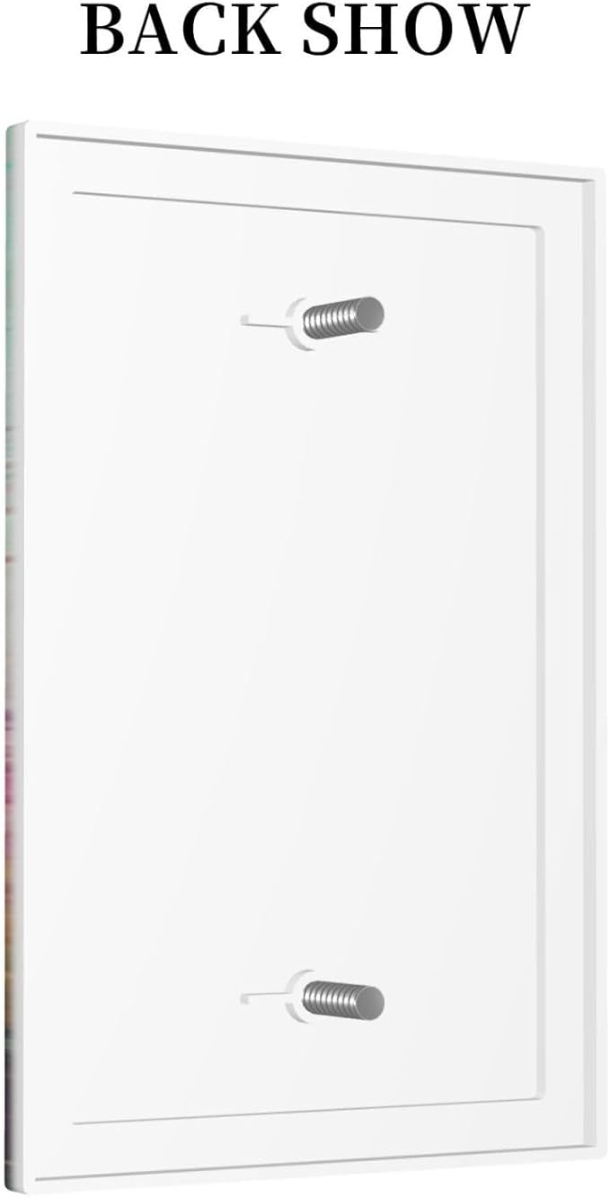 Light Switch Cover Plate Watercolor Flower Colorful Floral Wall Plates 1-Gang No Blank Device Electrical Outlet Covers Switchplate Receptacle Faceplate for Bathroom Bedroom Decor