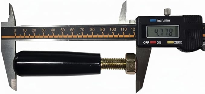 Revolving Handle M12 * P 1.75mm, L- 4.72" Knob Grip, Metric Thread, Swivel Handwheel with Fixing Nut, Made, Korea