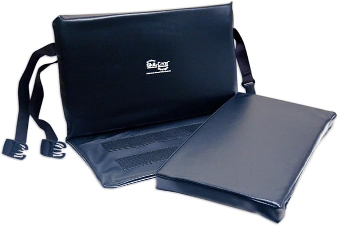 Skil-Care Two-Piece Footrest Extender with 1-Inch Foot Pad, Improves Wheelchair Comfort & Positioning, Durable and Easy to Attach, Fits 18"-20" Wide Seats, Black, 703210