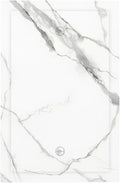White Marble Abstract Luxurious Print Light Switch Cover Plate 1 Gang No Device Blank Electrical Wall Plates Faceplate Decorative Switch Plate Covers for Bathroom Kitchen Home Decor