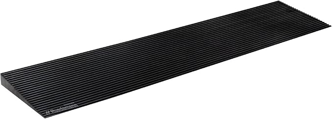 Ruedamann 1" Rise Threshold Ramp for Doorways, Sturdy Rubber Threshold Ramp, Non-Slip Power Door Ramps for Wheelchairs is Adjustable and Cuttable for Doorways,Curb, Scooters, Driveways