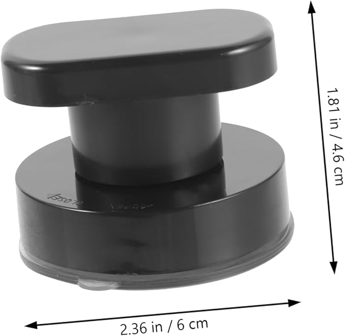 5pcs Cupboard Knob Suction Cup Self-Stick Adhesive Door Handles Black for Wardrobe Sliding Window