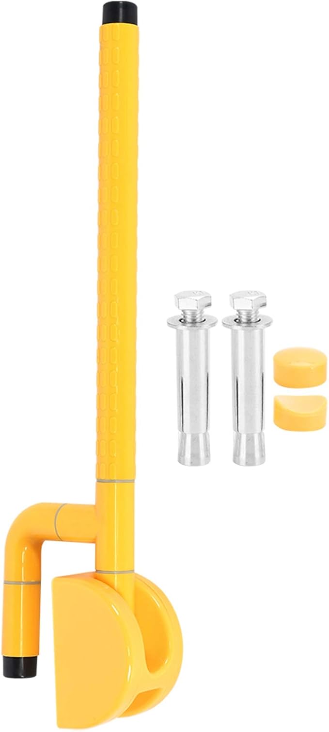 Respicefinem Yellow Safety Grab Bar Stainless Steel Toilet Armrest Handrail Handle for Elderly The Disabled with Non Slip Grip and Heavy Duty Support Up to 300kg
