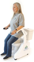 EaseLift Powered Toilet Lift with Handles Electric Height Adjustable Elevated Seat Riser Elderly, Seniors, Injured 440lbs Rechargeable Battery Incl Safe Certified Easy Assembly | HSA&FSA