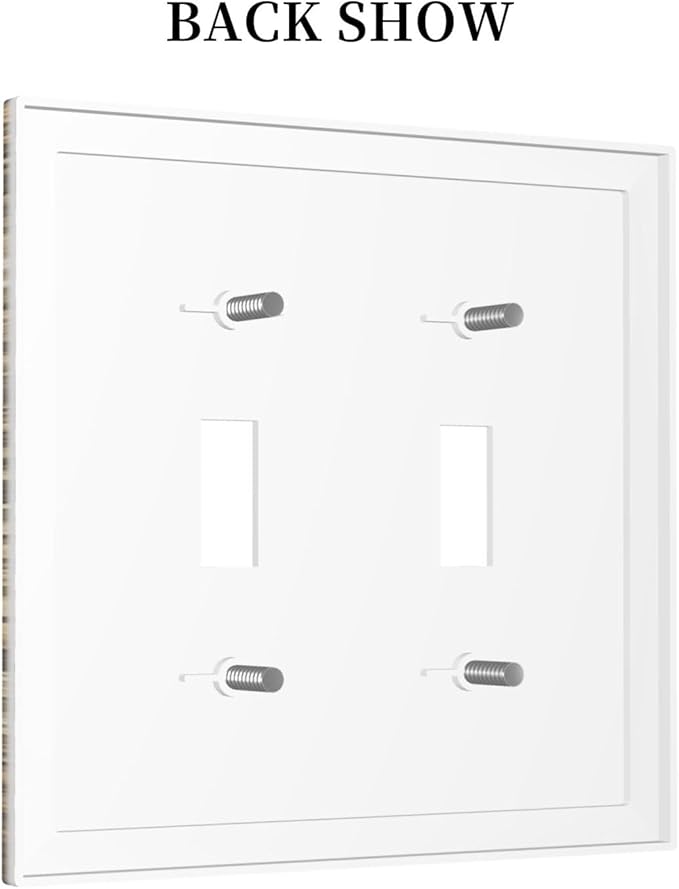 Decorative Switch Plates Vintage Cabin Wildlife Animal Bear Eagle Forest 2 Gang Double Toggle Outlet Light Switch Cover Wall Plate Electrical Faceplate for Farmhouse Bedroom Decor