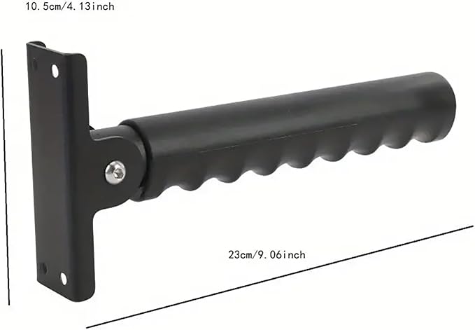 Doorway Flip Up Grab Bar - 9" Auxiliary Support Grip Handle, 300 LBS Weight Capacity Stair Assist Handrail, Anti-Slip Design for Elderly Handicap, Easy Installation Home Safety Aid