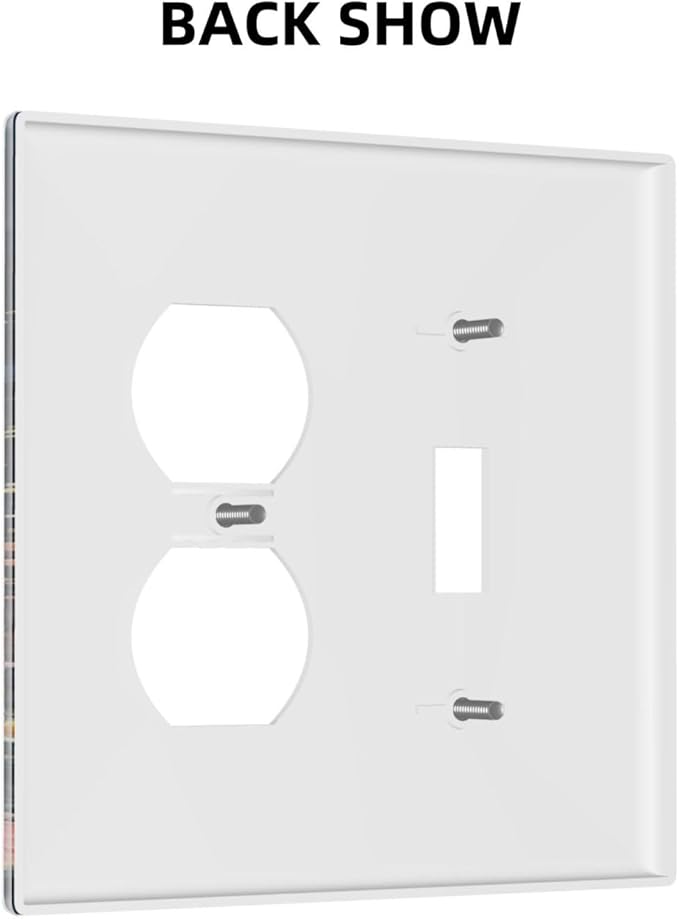 Wallplates Boho Vintage Floral Flower Butterfly 1 Toggle 1 Duplex Switch Plate Electrical GFCI Faceplate Decorative Light Switch Covers for Bedroom Home Decor