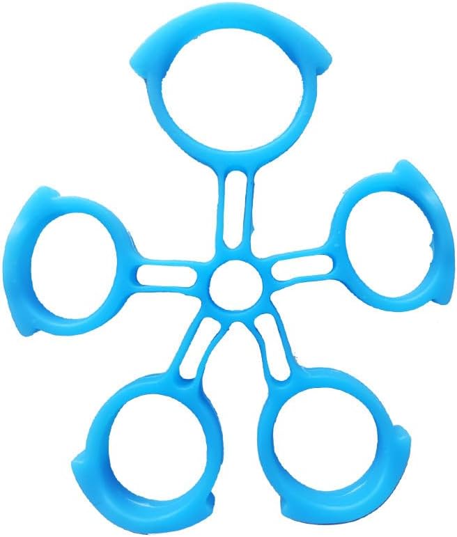 Hand Exerciser Ball and Finger Stretcher, Hand Grip Strengthener Trainer, Squeeze Balls, Wrist Pain Relief (Blue)