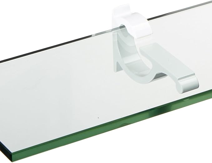 Spancraft Glass M-12x14-White Monarch Glass Shelf, White, 12" x 14"